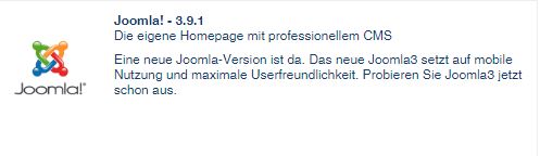 In goneo clickStart: Joomla 3.9.1 ab sofort verfügbar
