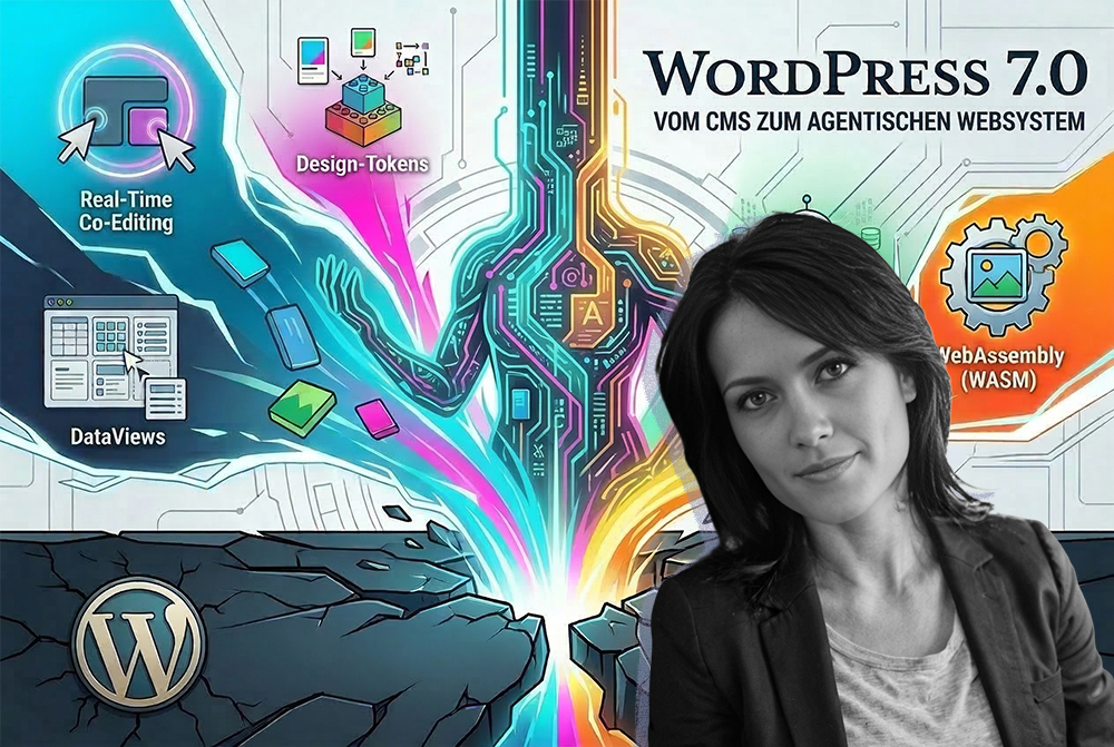 WordPress 7.0 ist da und es ändert alles! Vergiss das CMS, wie du es kennst. Sarah zeigt dir, warum deine Website jetzt zum intelligenten Betriebssystem wird. Stichworte Real time co editing, Data Views, Web assembly und KI